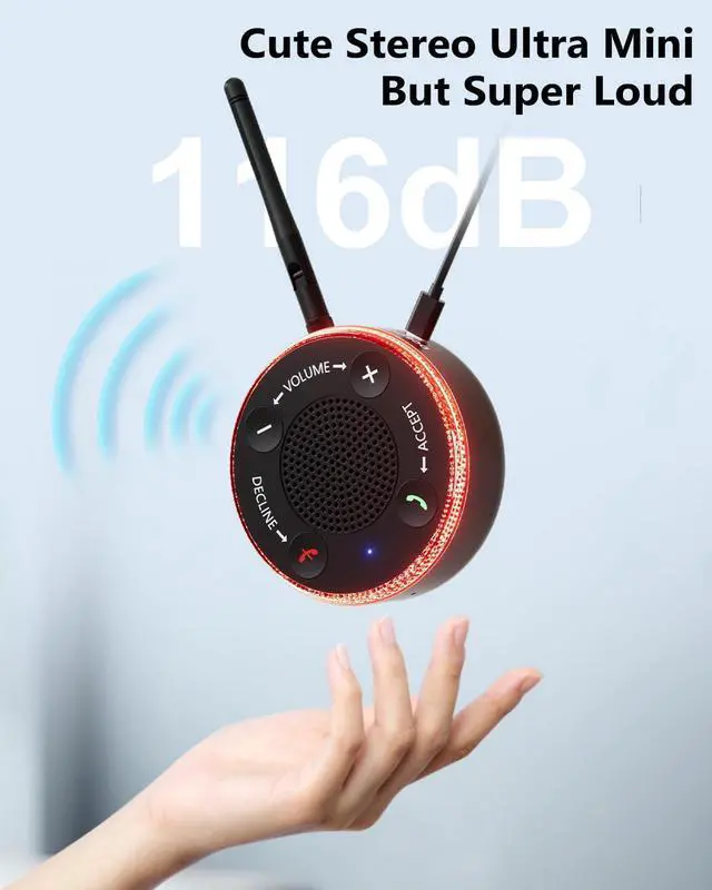 Alt view image 4 of 6 - Loud Cell Phone Ringer Amplifier for Seniors & Hearing Impaired, 116dB External Ringer for Cell Phone with Dual Alert, Bluetooth 5.3 Speakerphone Dedicated Answer/End Call, 95ft Coverage