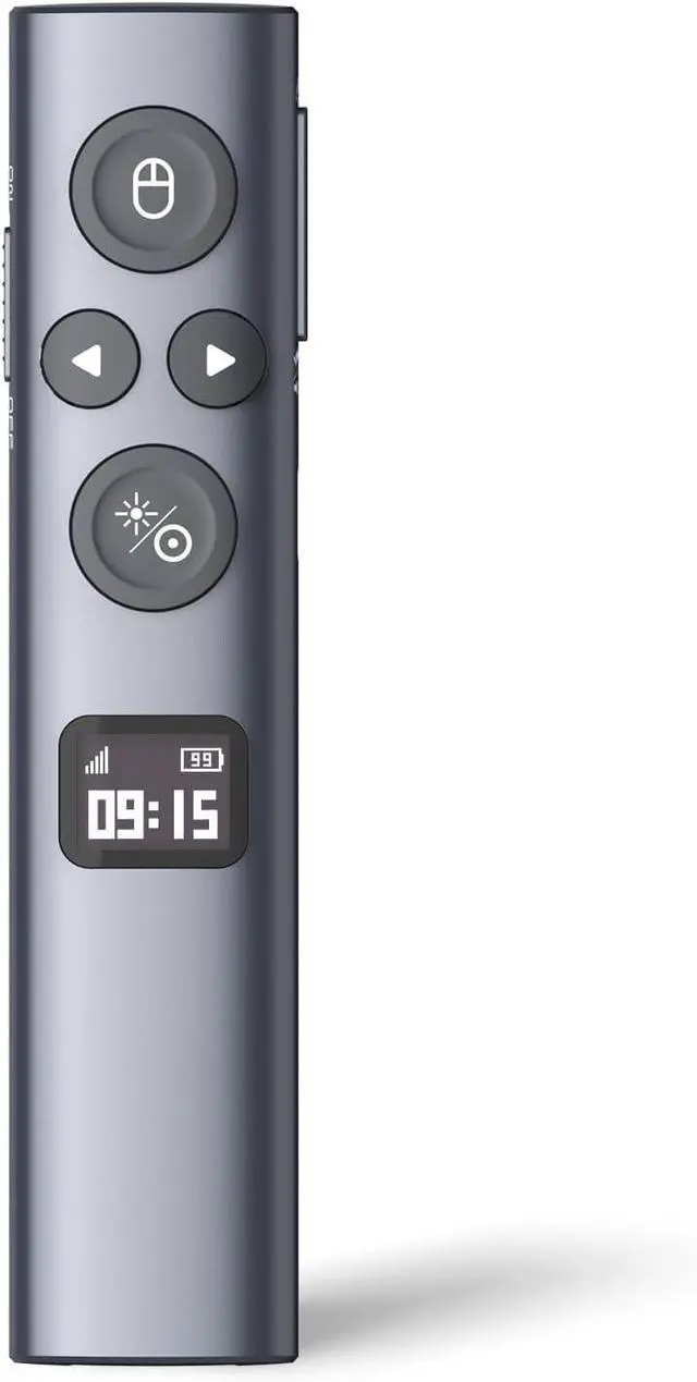 Main image of N95s BLE Presentation Clicker with Digital Pointer for PowerPoint Presentation on TV Screen and Projection Screen, Wireless Presenter Remote with Countdown Timer (Green Light-USB-C)