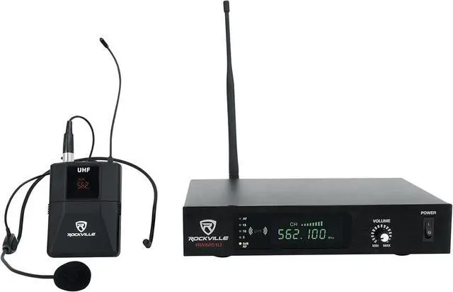 Main image of RWM61U Professional UHF Wireless Microphone System, Headset & Guitar, Up to 400ft Range, 10-Hour Battery, Multifunction Display, for Musicians & Presenters
