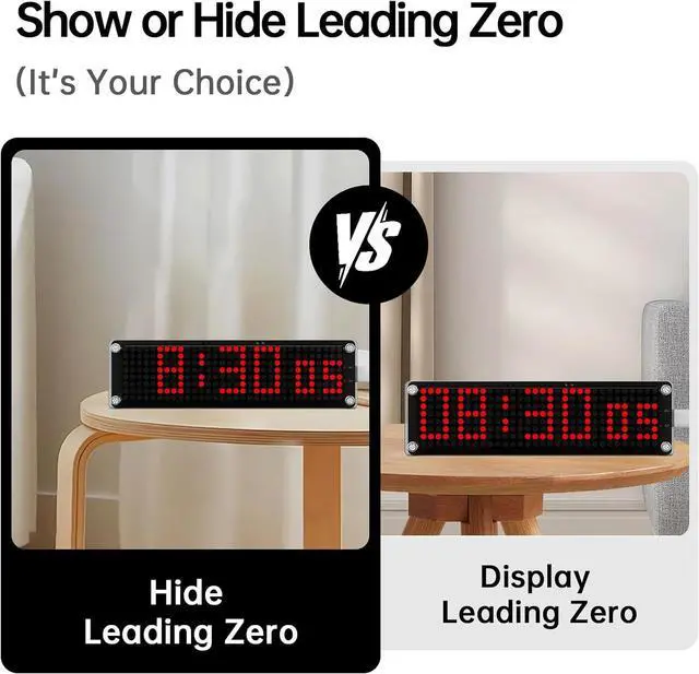 Alt view image 4 of 7 - 10 Inch Large Display Digital Clock with WiFi NTP Sync,Smart Clock with Adjustable Brightness & Auto Dimming, Easy Setup, Clear from a Distance,LED Matrix Desk Clock for Geeks,Seniors