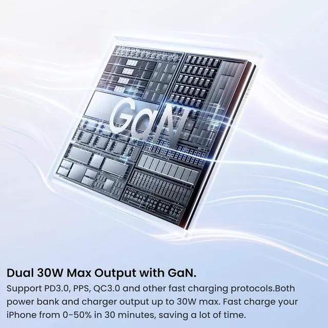 Alt view image 5 of 7 - 3 in 1 Portable Charger Power Bank 10000mAh with Built-in Retractable Cables and Foldable Wall Plug, 30W Max Travel Essentials Battery Pack Fast Charging Powerbank for iPhone 16 15 14 Pixel