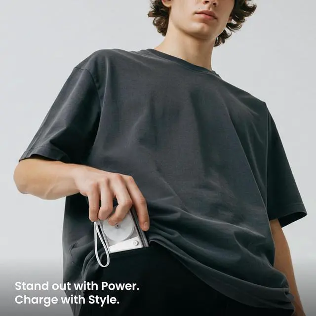 Alt view image 7 of 7 - 3 in 1 Portable Charger Power Bank 10000mAh with Built-in Retractable Cables and Foldable Wall Plug, 30W Max Travel Essentials Battery Pack Fast Charging Powerbank for iPhone 16 15 14 Pixel