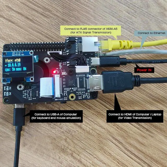 Alt view image 5 of 7 - KVM-A3 Kit for Raspberry Pi 4 Open Source KVM Over IP Compatible with KVM V3 Platform Only (Unassembled and Not Include Raspberry Pi 4/SD Card/Power Adapter)