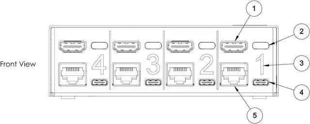 Alt view image 4 of 4 - Switch Multiport Extender - Use with Pi KVM V4 Plus, Pi KVM V3,  V2, and Pi KVM V1