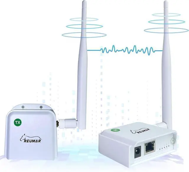 Main image of WiFi HaLow, Wireless Bridge 802.11ah, Wi-Fi Halo Point-to-Point Long Range Wireless Access with 2 DBi High-Gain Antenna, Ethernet Air Bridge Repeater Supports 2600 feet Outdoor Transmission Distance