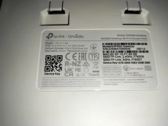 Alt view image 5 of 5 - Omada WiFi 6 Desktop Wireless Access Point | AX3000 Dual Band | 5*Gigabit Ports | Business Standard | Seamless Roaming | Easy Setup | 5-Year Warranty | Omada Remote Managed(EAP650-Desktop)