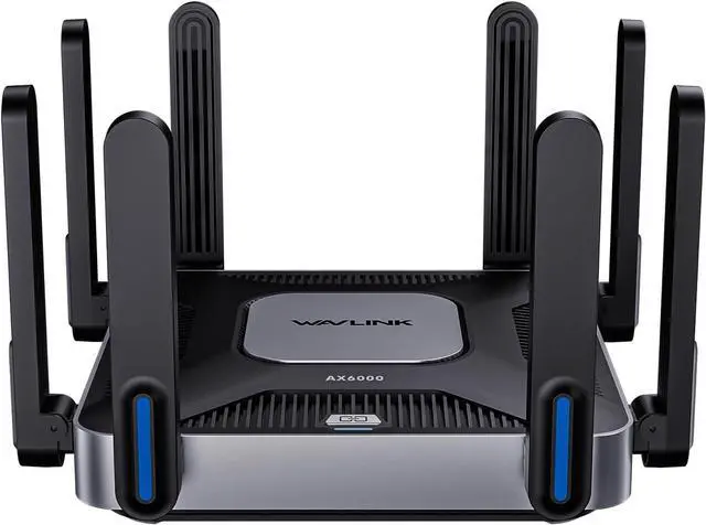 Main image of AX6000 Dual-Band WiFi 6 Router - 2.5G Multi-Gig Ports, 6000Mbps WiFi Speeds, Quad-core CPU, WPA3 & VPN Security for Home/Office