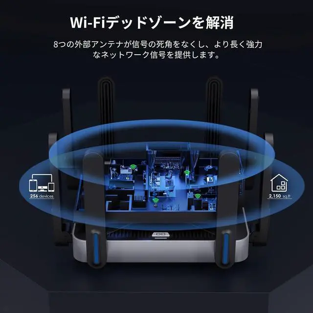 Alt view image 5 of 7 - AX6000 Dual-Band WiFi 6 Router - 2.5G Multi-Gig Ports, 6000Mbps WiFi Speeds, Quad-core CPU, WPA3 & VPN Security for Home/Office