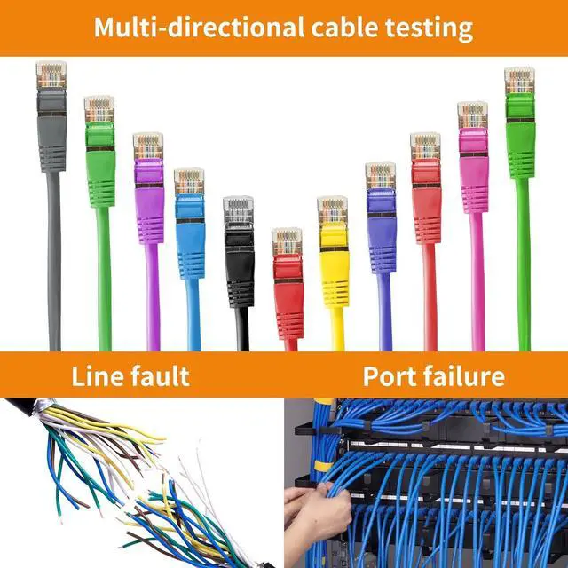 Alt view image 5 of 5 - Network Cable Tester,Remote Kits NO.1 to NO.10 for RJ45,Cat5,Cat6, 5E,6E, Working with CCTV Camera TesterSupport Measure Length,Host/Test Box Fault Location,Short Circuit Test