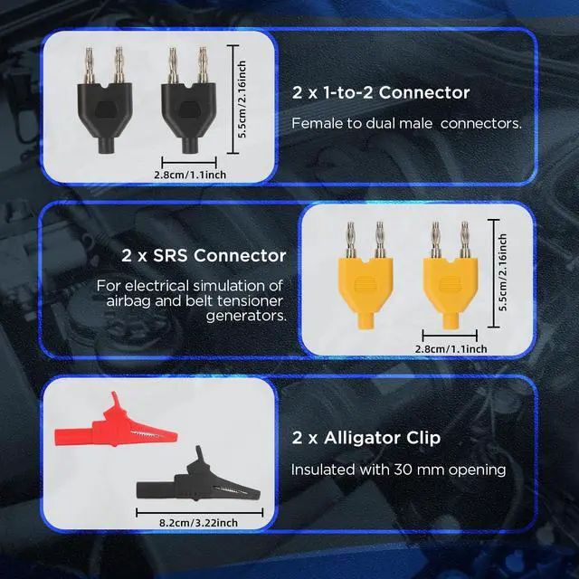 Alt view image 6 of 6 - 48PCS Automotive Circuit Test Leads Kit Electrical Breakout Leads Automotive Kit Multi Function Auto Diagnostic Tools Multimeter Test Leads Kit