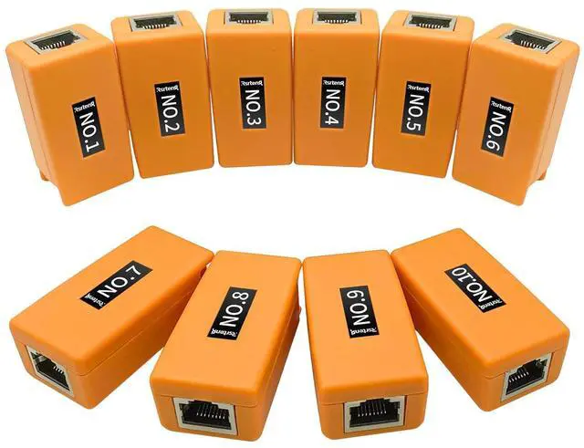 Main image of Network Cable Tester,Remote Kits NO.1 to NO.10 for RJ45,Cat5,Cat6, 5E,6E, Working with CCTV Camera TesterSupport Measure Length,Host/Test Box Fault Location,Short Circuit Test