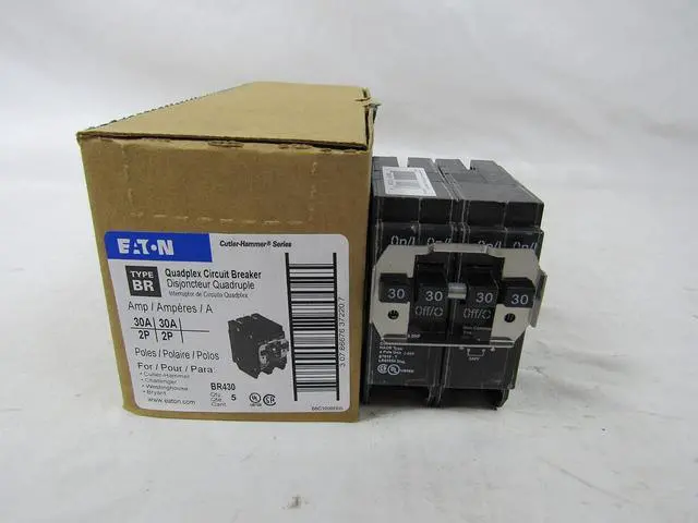 Alt view image 2 of 6 - Cutler Hammer, br430 BR, 230-230 Amp, QUAD Pole, 240 Volt, Molded Case Circuit Breakers from  / Cutler-Hammer / Westinghouse/Challenger/Bryant