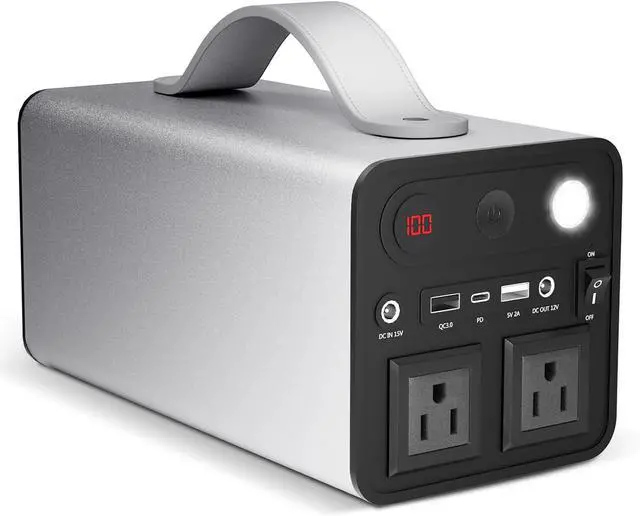 Main image of Portable Power Station 300Wh/81000mAh Laptop Power Bank with 300W AC Outlet, 18W QC/TYPE-C Ports, Backup Battery Powered Supply, Emergency Generator for Outdoor Home Travel Camping