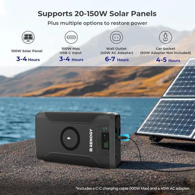 Alt view image 7 of 7 - 76800mAh 276.48Wh 12V Power Bank Brick, Portable Power with 100W PD, CPAP Battery for Camping, High Capacity Camping Power Bank, USB-C DC Wireless Charging, CPAP Battery Backup Power Supply