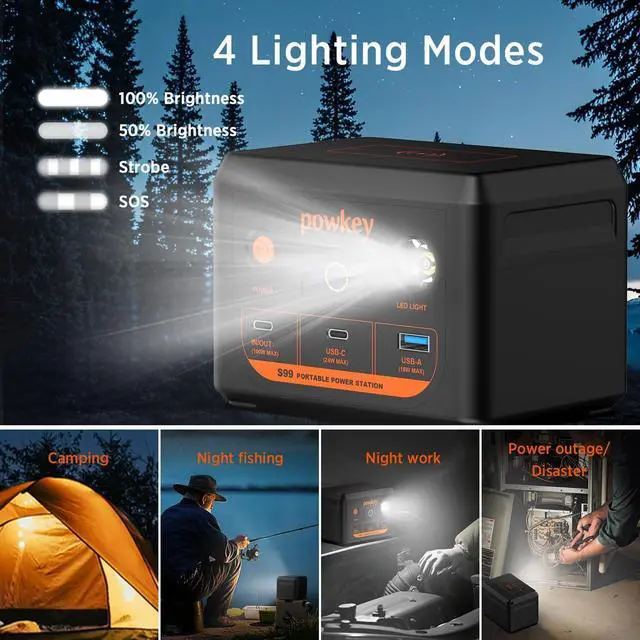 Alt view image 7 of 7 - Laptop Power Bank 30000mAh 100W Portable Charger PD 3.0 Fast Charging 96Wh LiFePO4 Power Station with USB-C Cable,Battery Backup for Laptop Phone Travel Camping Office Emergency Home