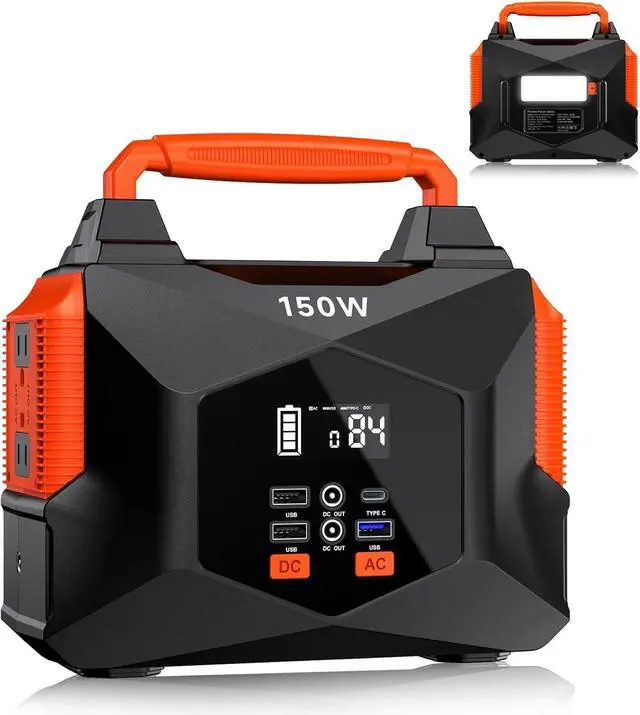 Main image of Portable Power Station for Camping, 150w 146wh Portable Generator for Home Use Indoor Outdoor Quiet Generator with AC Outlet Large Power Bank for Laptop Travel Emergency CPAP Survival Backup Apartment