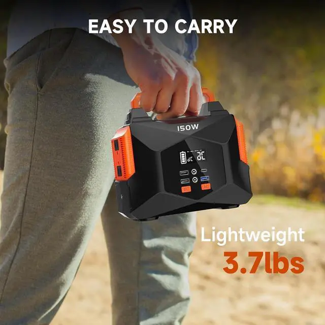 Alt view image 5 of 7 - Portable Power Station for Camping, 150w 146wh Portable Generator for Home Use Indoor Outdoor Quiet Generator with AC Outlet Large Power Bank for Laptop Travel Emergency CPAP Survival Backup Apartment