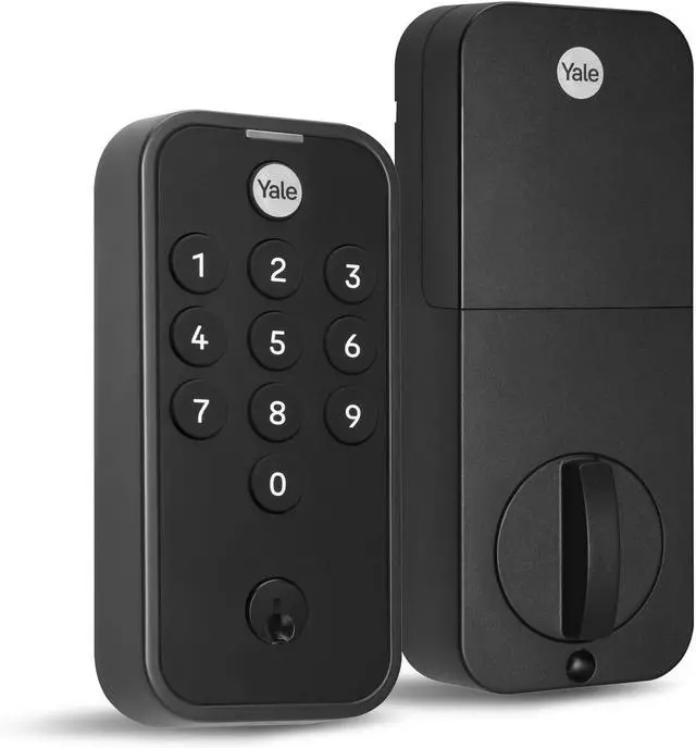 Main image of Black Code Keypad Deadbolt Front Door Lock for Keyless Entry, YED210-NR-BSP
