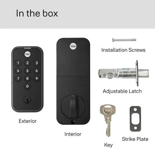 Alt view image 6 of 6 - Black Code Keypad Deadbolt Front Door Lock for Keyless Entry, YED210-NR-BSP