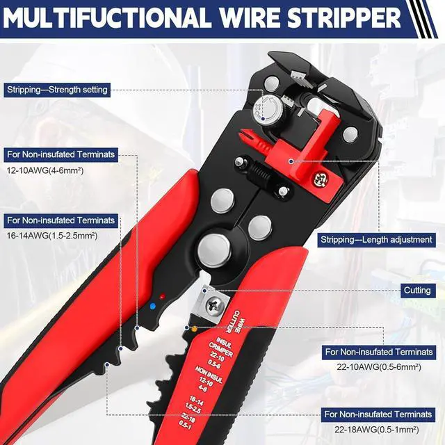 Alt view image 4 of 7 - Crimping Tool for Heat Shrink Connectors Set with 360pcs Waterproof Marine Grade Heat Shrink Wire Connectors AWG 22-10, Wire Stripper and Ratchet Terminal Crimper, Ideal for Home Electrical Repairs