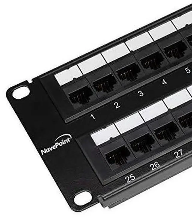 Alt view image 4 of 5 - 48-Port CAT6 Patch Panel,2U, Black