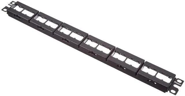 Main image of CPP24WBLY 24-Port Flat Patch Panel, Black