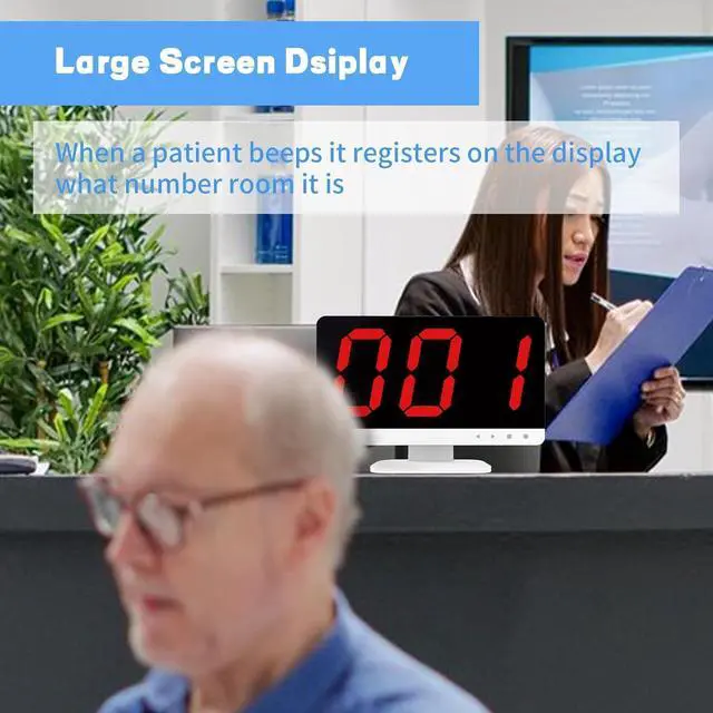 Alt view image 5 of 7 - Emergency Call Buttons with 15 Alert Call Buttons - Wireless Caregiver Pager Calling System,1000ft,Elderly Call Buttons with 1 Display Receiver for Medical Clinic Nurses Station Home Assisted Living