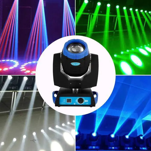 Alt view image 5 of 7 - 7R 230W Beam Sharpy Moving Head Light 17 Gobos RGBW Beam Lights, 360° DJ Lights Beam Sharpy Light 8 Prism, Strobe, 16CH DMX512 Concerts, Clubs, DJ Shows, Weddings, Stage Performances