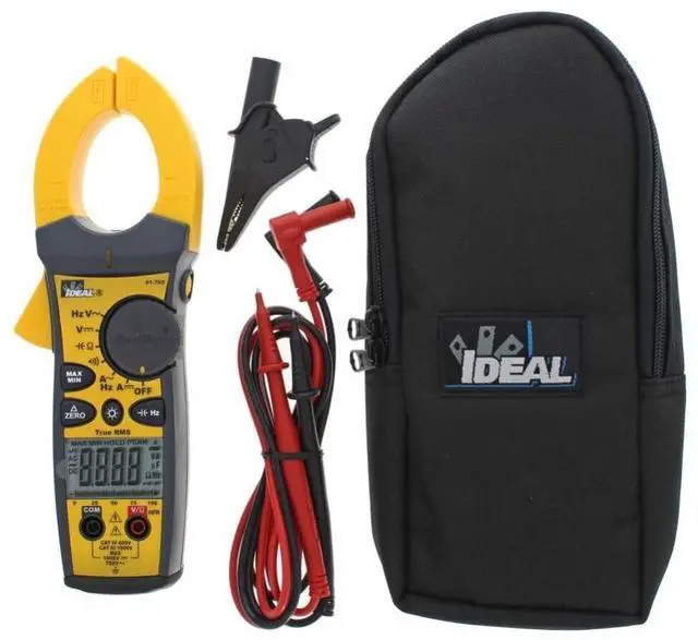 Alt view image 7 of 7 - IDEAL Electrical 61-765 660 Amp TightSight Clamp Meter AC/DC with TRMS, True RMS Current and Voltage, CATIII for 1000v, CATIV for 600v,Yellow