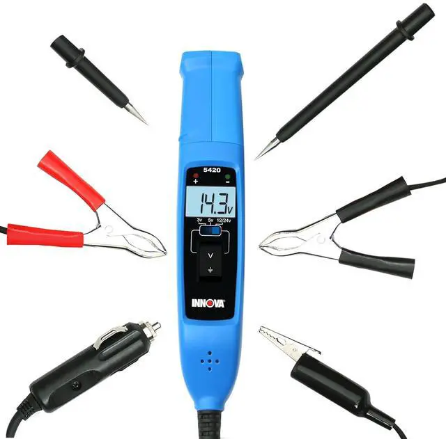 Main image of 5420 Power Circuit Tester for Automotive | Fuse, Relay, Battery, and Circuit Diagnostics | Voltage Tester, Multimeter, Relay Tester, Short Circuit Finder, 12V/24V with LCD & Circuit Breaker