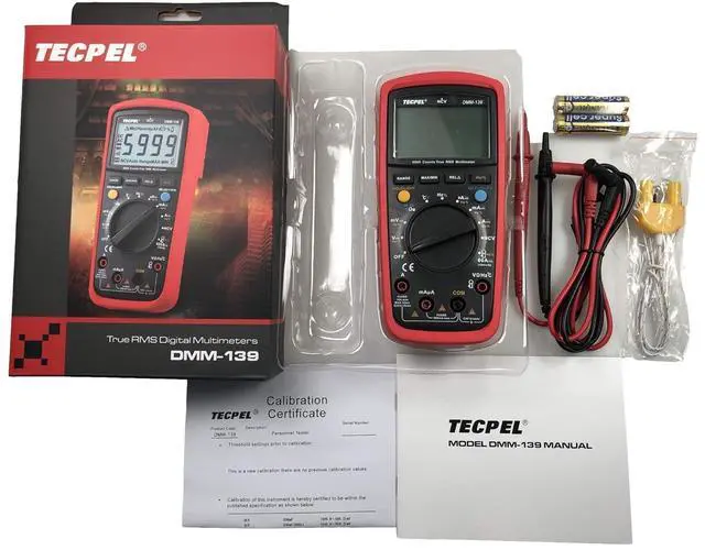 Alt view image 6 of 6 - DMM-139 Digital Pocket Handheld Multimeter True RMS VFC Measurement