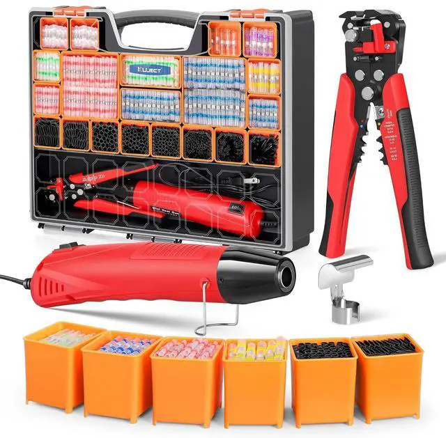 Main image of Ultimate All-in-ONE Heat Shrink Solder Seal Wire Connectors Kit  Wire Striper, Heat Gun,  2000PCS Waterproof Solder Stick Butt Connectors, Electrical Wiring Connector Kit for Marine Automotive
