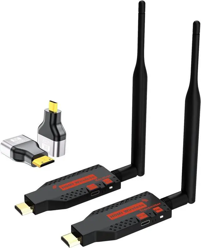 Main image of 2025 Upgraded Wireless HDMI Transmitter and Receiver, 330FT/100M,4K Decode 1080P Output,Plug & Play Portable 2.4G/5G Wireless HDMI Extender Kit for Desktop,PC,TV Box, PS5/4 to TV/Monitor/Projector