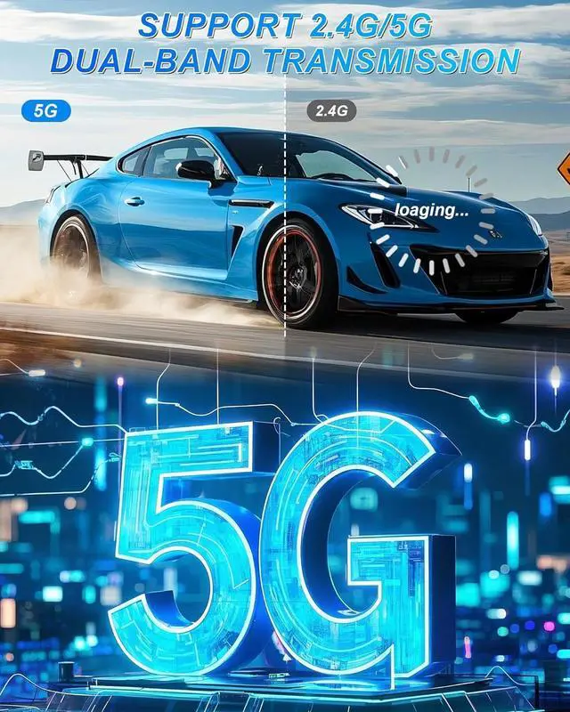 Alt view image 2 of 7 - Wireless HDMI Transmitter and Receiver 4K Decode 1080P Output, Plug & Play Portable 2.4G/5G Wireless HDMI Extender for Streaming Video/Audio from Laptop/TV Box/Projector Max Range- 328ft/100m