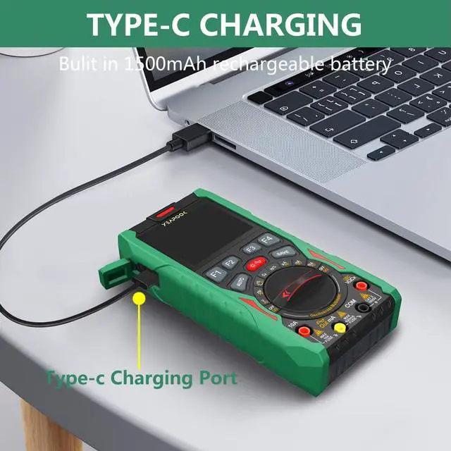 Alt view image 7 of 7 - 3 in 1 Handheld Digital Oscilloscope Multimeter Portable Oscilloscopes, 12MHz Bandwidth, 50MSa/s Sampling Rate with Multimeter and Signal Generator (YP101A)