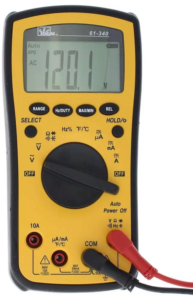 Alt view image 3 of 7 - IDEAL Electrical 61-340 Test-Pro Digital Multi-Meter with Temp, Cap, Hz, Backlight, CATIII for 600v