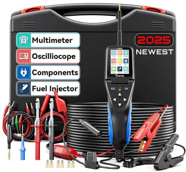 Main image of V500 Automotive Power Circuit Probe Tester Kit, 9-30V Car Electric Circuit Tester, Short/Open Circuit Finder, Oscilloscope/Multimeter/Injector/Relay Tester, Component/Fuse/Trailer/AC/DC Test