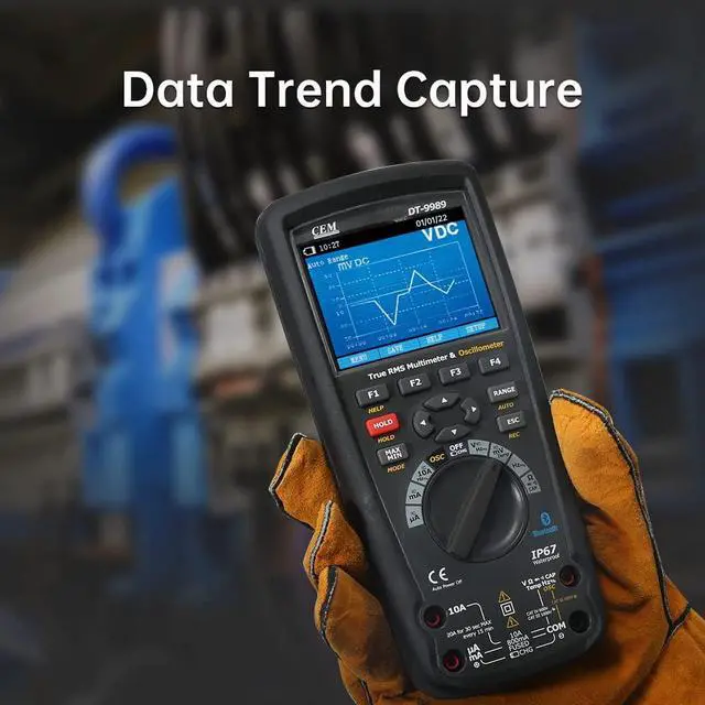 Alt view image 4 of 7 - T.ax Included Digital Handheld Oscilloscope Multimeter,DT-9989 Oscilloscope 3 in 1 Bluetooth Interface, 50000 Counts,0.025% DCV Accuracy, Digital Multimeter with 3.5 inch LCD Display