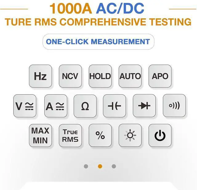 Alt view image 4 of 7 - Clamp Meter 1000V AC/DC Voltage Tester 1000A Current Test with 1MHz Oscilloscope Multimeter 3 in 1 Functions Clamp Meter with 2.8-inch IPS LCD Display ( CMS101)