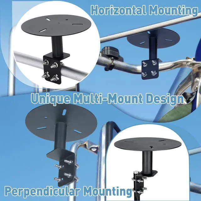 Alt view image 2 of 7 - 2PCS Strobe Light Mounting Bracket Strobe Beacon Universal Mirror Mounting Bracket for Trucks Accessories Fit for Magnetic Strobe Light, Support Bolt-on Mounting Strobe Light Brackets for Truck