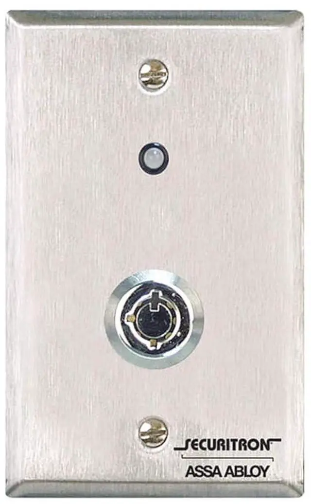 Main image of KP1 Tubular Keyswitch Momentary, SPDT, Single Gang