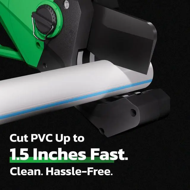 Alt view image 7 of 7 - Electric PVC Pipe Cutter, Cuts up to1-1/2",18V Cordless Ratcheting Pipe Shear with LCD Display & Rechargeable Battery, Plastic Pipe Cutter, PEX Pipe Cutter, PVC Cutter Tool, PVC Ratchet Cutter