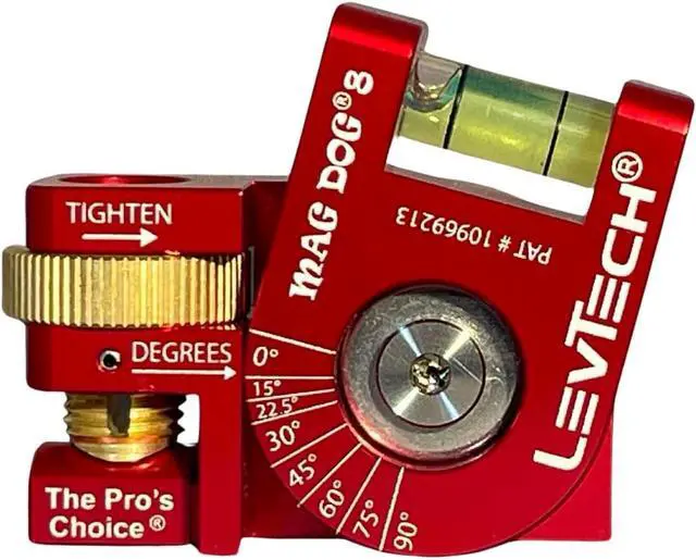 Alt view image 3 of 7 - Mag Dog 8 Conduit Bending Level  Magnetic Electrician Tool with 8 Angle Marks (0°, 15°, 22.5°, 30°, 45°, 60°, 75°, 90°) | Replaceable Vial | Rare Earth Magnets | Pocket Size