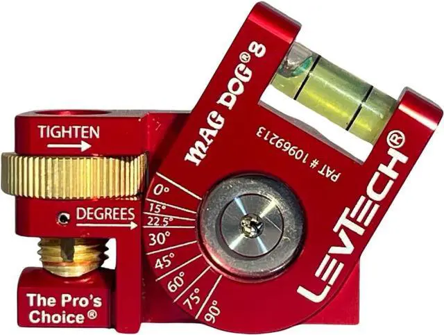 Alt view image 5 of 7 - Mag Dog 8 Conduit Bending Level  Magnetic Electrician Tool with 8 Angle Marks (0°, 15°, 22.5°, 30°, 45°, 60°, 75°, 90°) | Replaceable Vial | Rare Earth Magnets | Pocket Size
