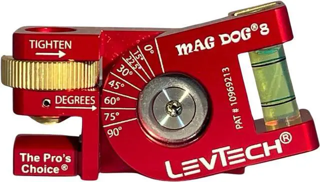 Alt view image 7 of 7 - Mag Dog 8 Conduit Bending Level  Magnetic Electrician Tool with 8 Angle Marks (0°, 15°, 22.5°, 30°, 45°, 60°, 75°, 90°) | Replaceable Vial | Rare Earth Magnets | Pocket Size