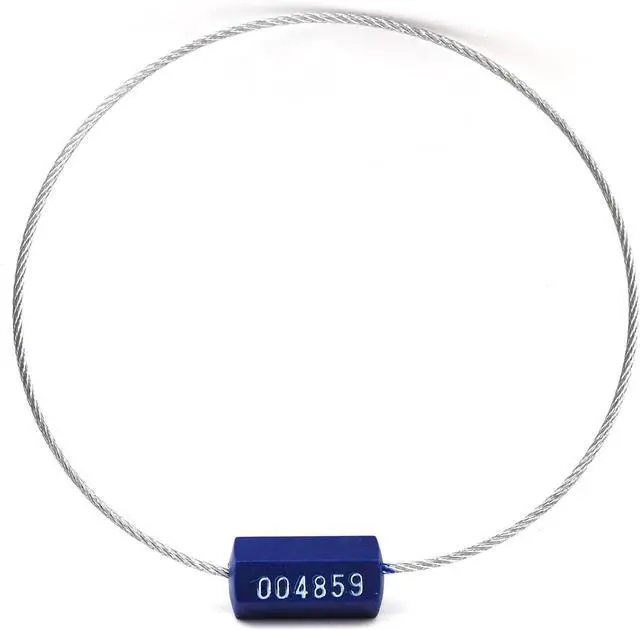 Alt view image 5 of 6 - (200 PCS) 11.8 inch Security Cable Seals Numbered Tamper Proof Security Tags, Steel Pull-Tite Container Seals Wire Seals, Metal Self-Locking Cable Steel Wire Seal for Truck Container Shipping, Blue