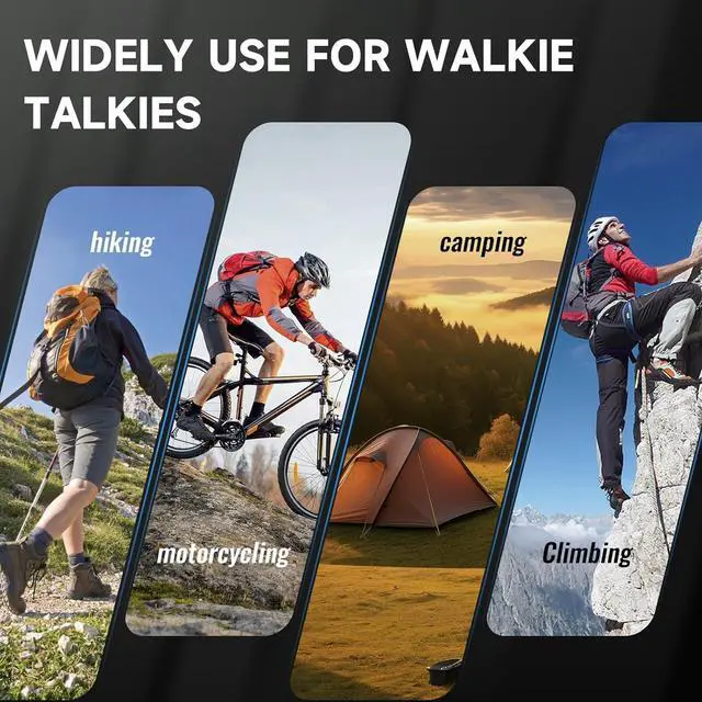Alt view image 7 of 7 - Walkie Talkies for Adults Long Range, Rechargeable Walkie Talkie 22 FRS Channels Two Way Radios with Noise Reduction, Volume Adjustment, LED Flashlight,1200mAh Rechargeable Battery (6 Pack Black)
