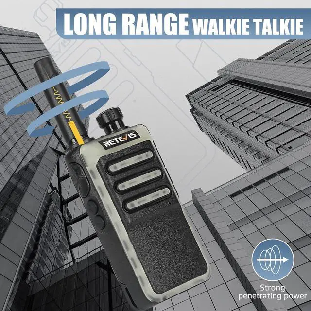 Alt view image 7 of 7 - RB66 Walkie Talkie 1 Hour Fast Charging,Portable FRS Two-Way Radios with Earpiece,USB-C Charging,Flashlight,Fluorescent Design,Business 2 Way Radio for Catering Healthcare School(20 Pack)