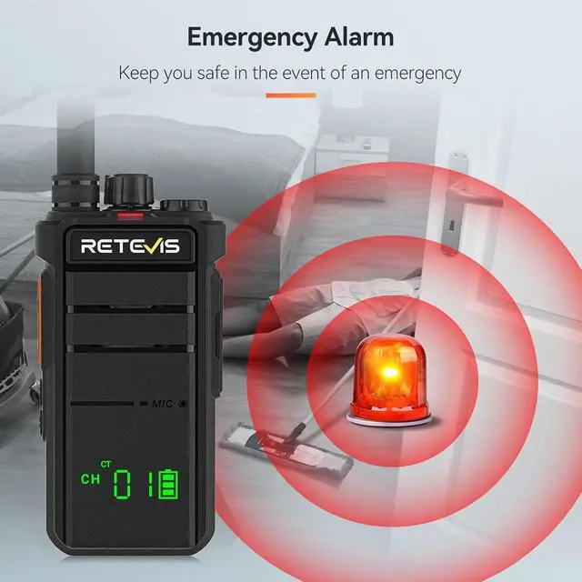 Alt view image 7 of 7 - RB26H Walkie Talkies Long Range,Walkie Talkies with Earpiece, GMRS Radio, USB-C, Hidden Display, 2000mAh Battery, Flashlight, Two Way Radio Long Range for Hospitality Healthcare(10 Pack)