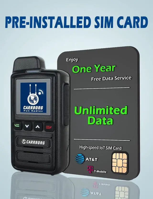 Alt view image 3 of 7 - X13 Nationwide 4G Walkie Talkies Long Range - Unlimited Range Global Two Way Radios with SIM Cards2 Pack